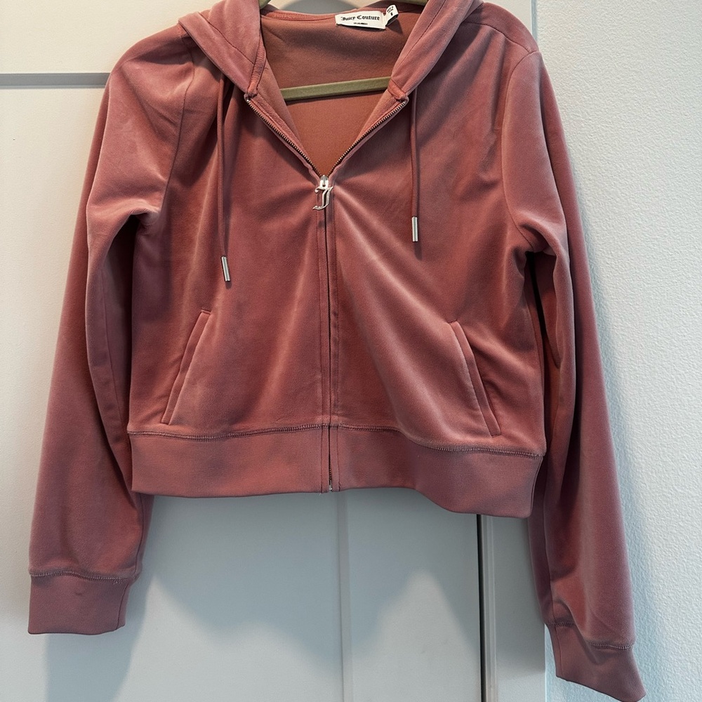 Juicy Couture Pink Cropped Hoodie